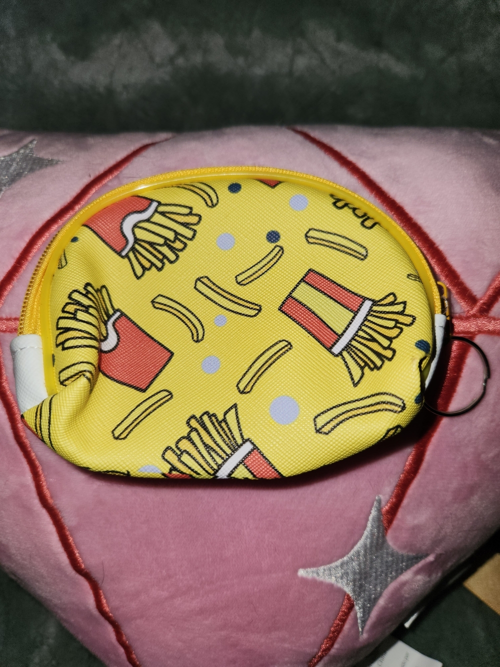 Kids Yellow French Fry Pattern Coin Purse - Unbranded